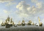 Willem Van de Velde The Younger The Dutch Fleet in the Goeree Straits oil painting on canvas